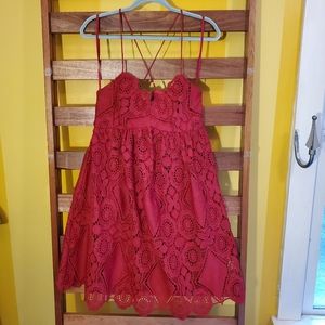 NWOT Maeve (Anthropologie) Red Babydoll Dress Sz 4